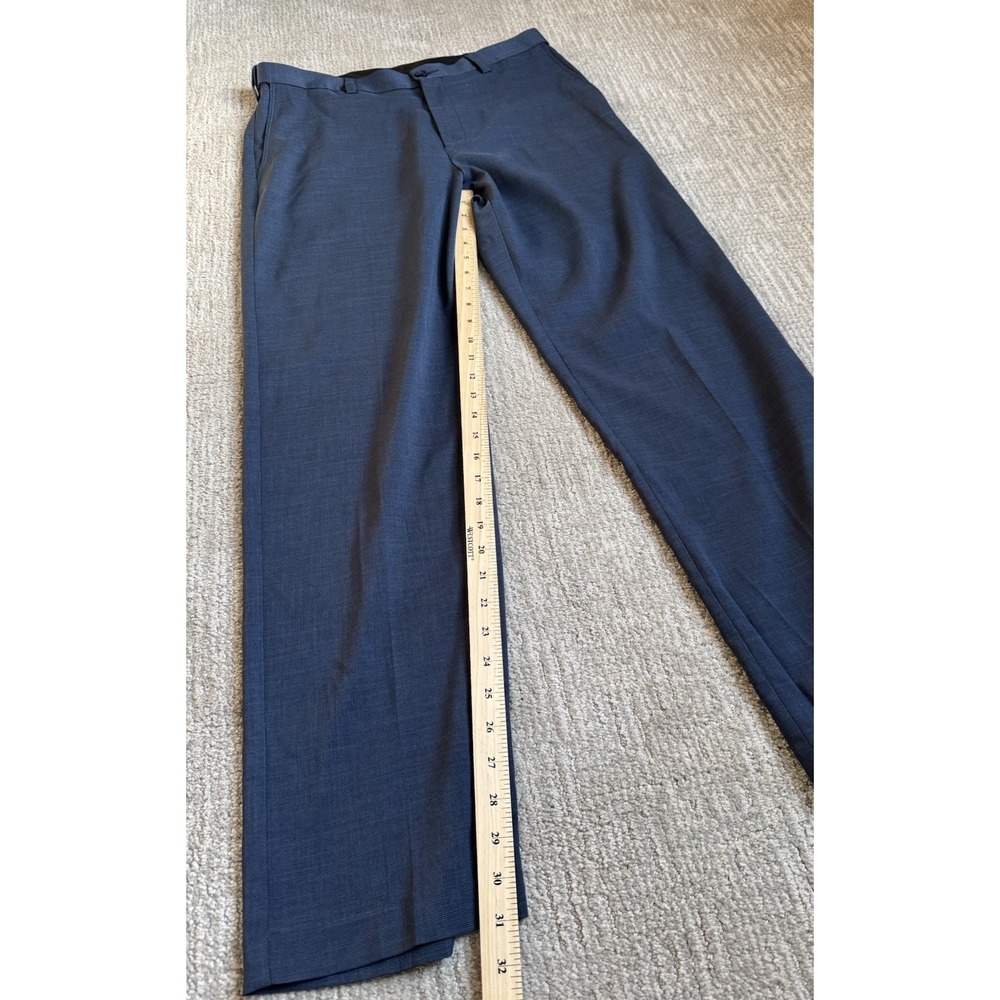 Savane 34 x 32 Dark Gray  Comfort Expander‎ Waist Flat Front Mens Dress Pants - Picture 5 of 8